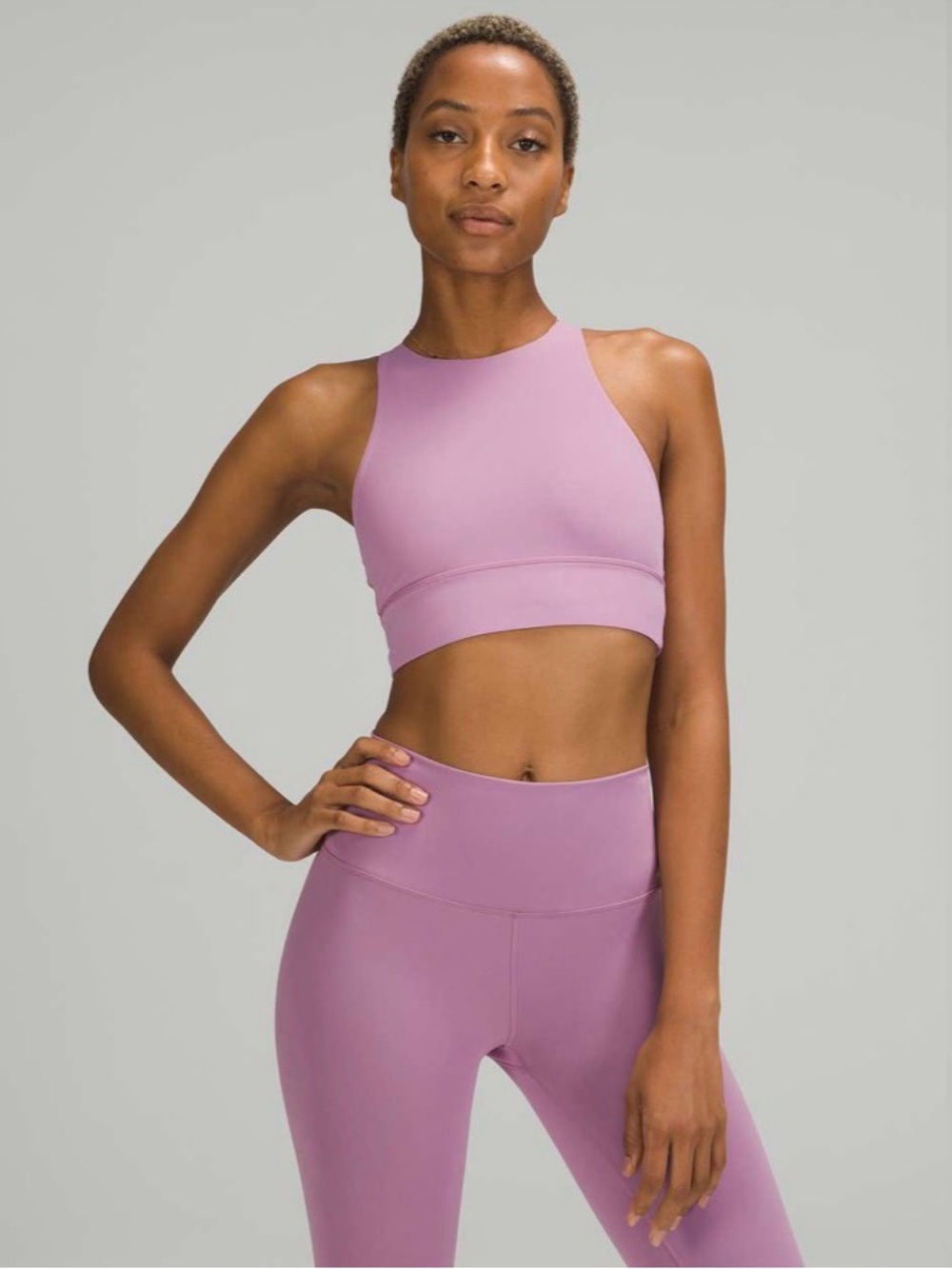 lululemon Energy High-Neck Longline Sports Bra in Jubilee, Medium Support,12
